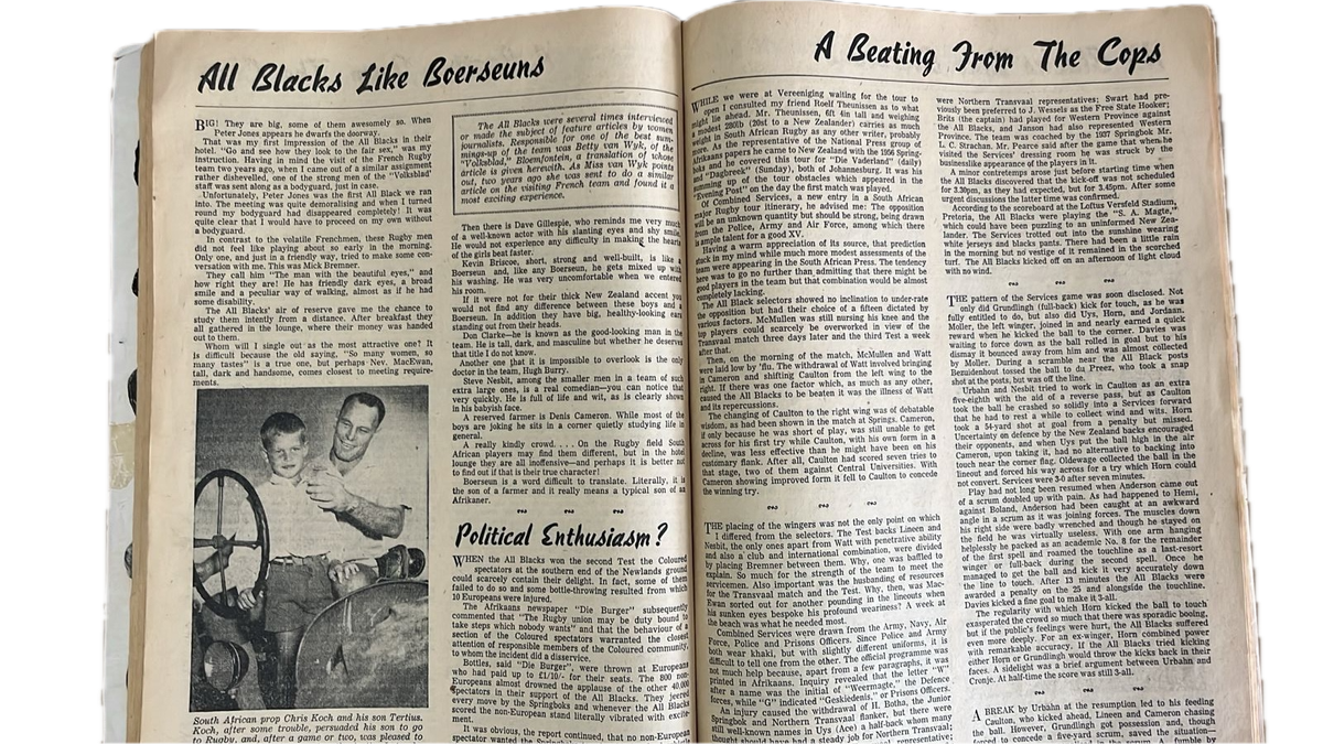 1960 All Blacks in South Africa Magazine & Pocket Book Guide, details below
