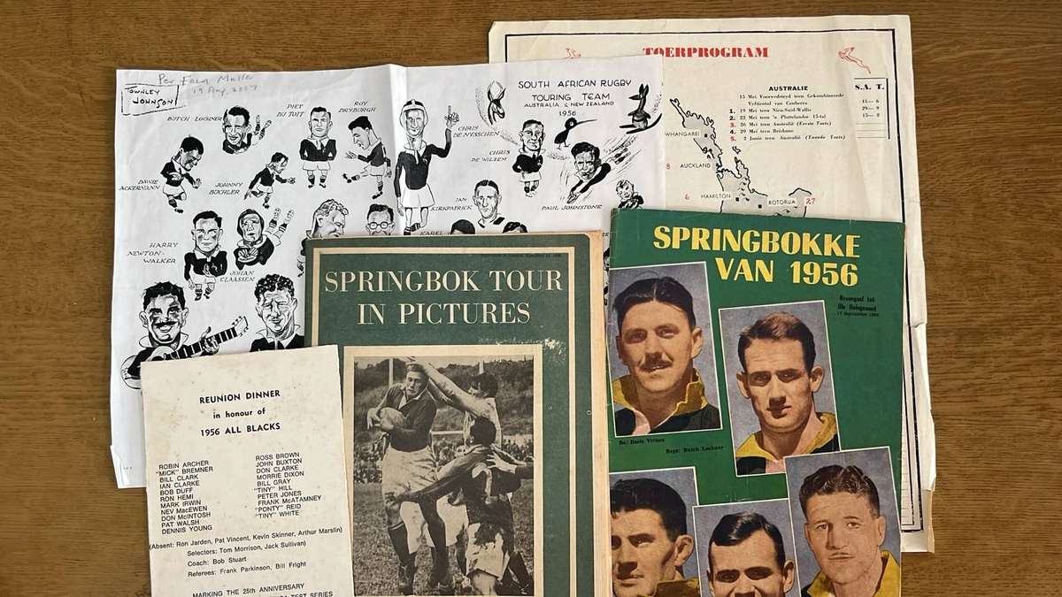 1956 Springbok Tour to Australasia, 5 Items, details below