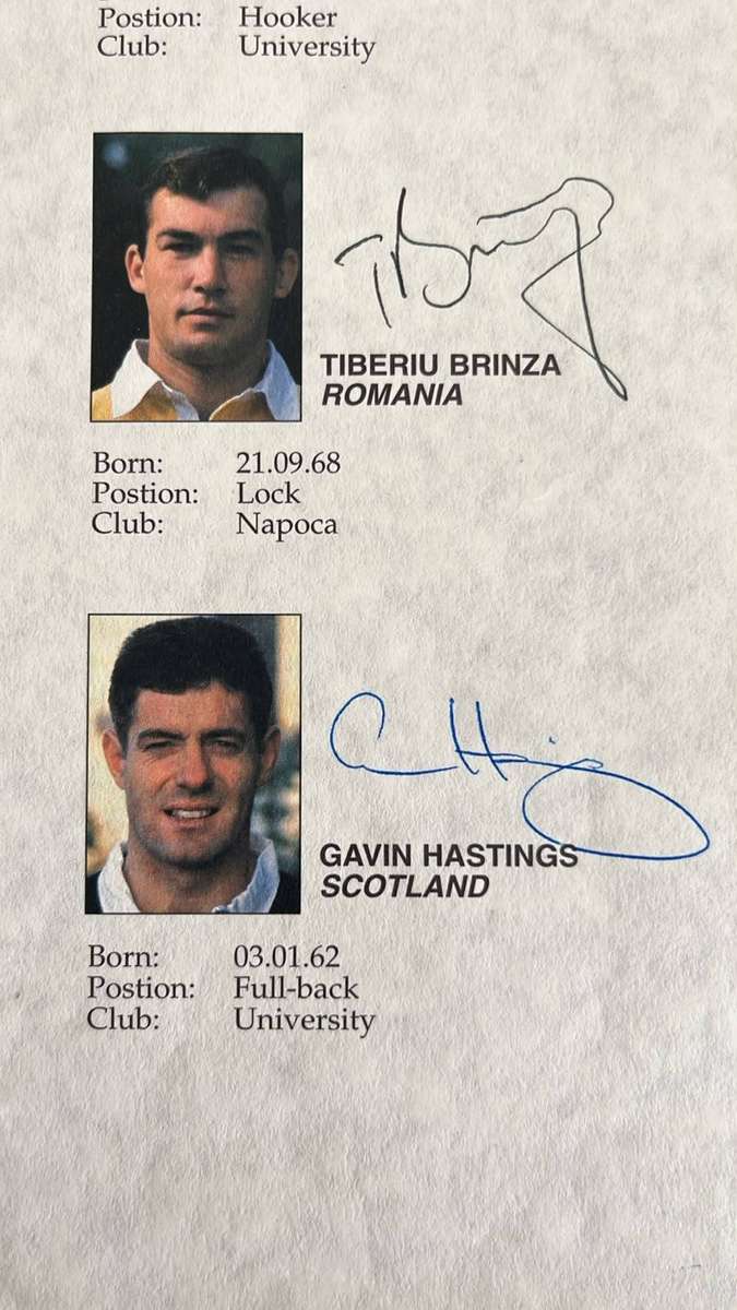1995 Rugby World Cup Captains Original Signatures, details below