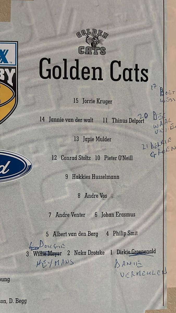 1999 Blues vs Cats at Eden Park Programme, details below