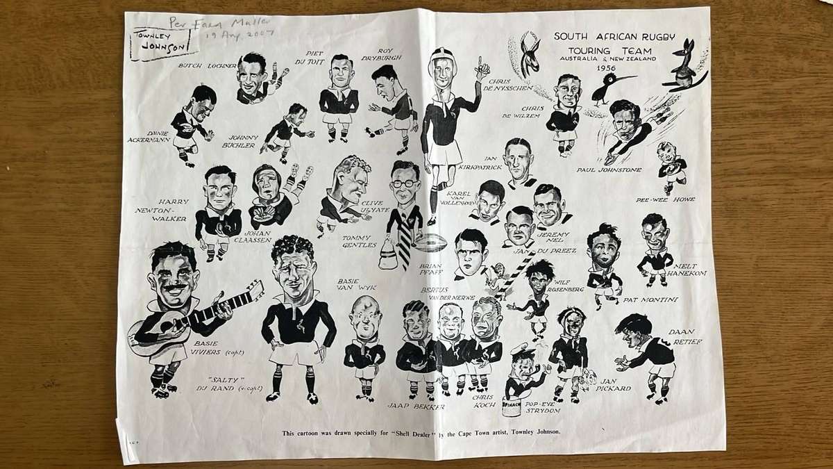 1956 Springbok Tour to Australasia, 5 Items, details below