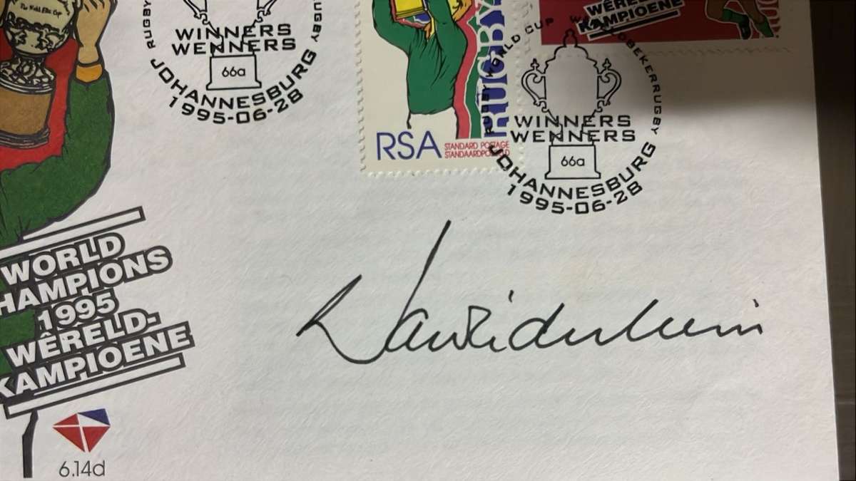 1995 Rugby World Cup Signed First Day Covers x2, details below