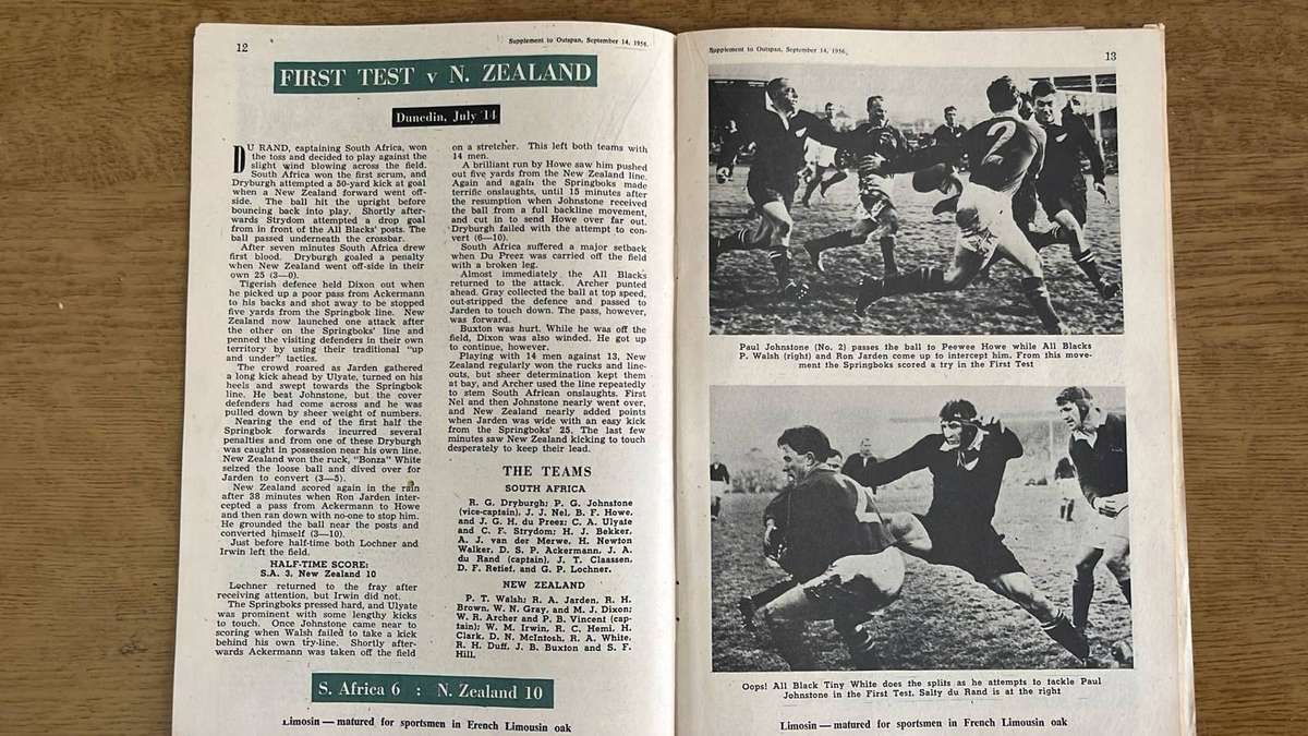 1956 Springbok Tour to Australasia, 5 Items, details below