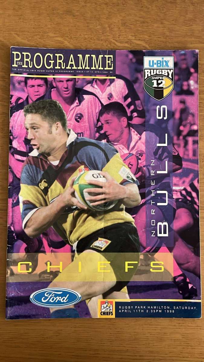 1998 Chiefs vs Bulls at Rugby Park Programme, details below