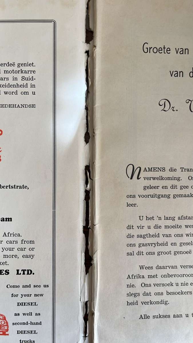 1955 British Isles  vs Transvaal Signed Programme, details below