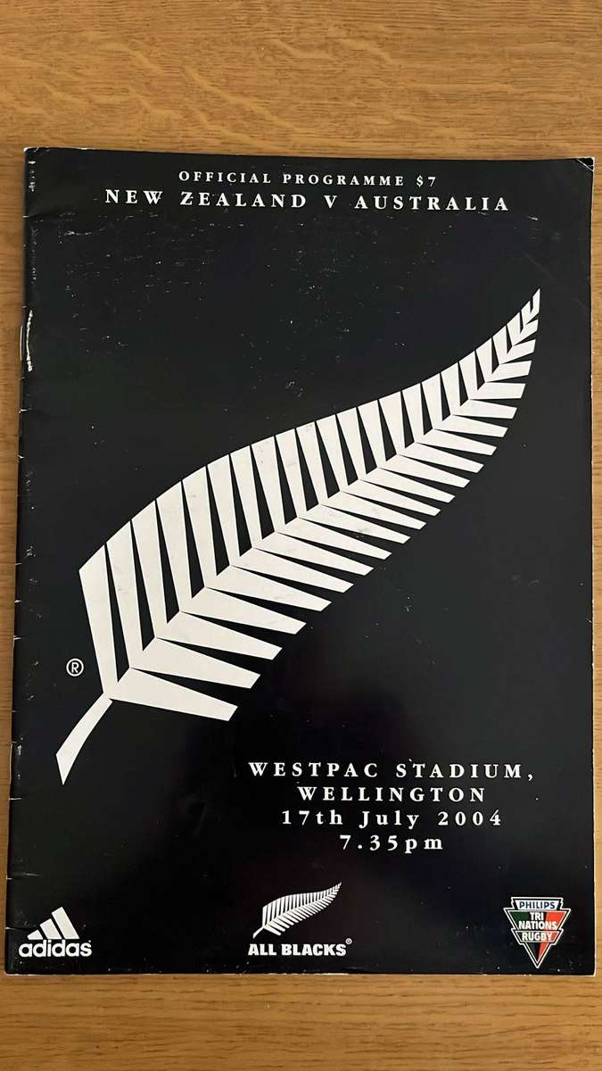 2004 New Zealand vs Australia in Wellington Programme, details below
