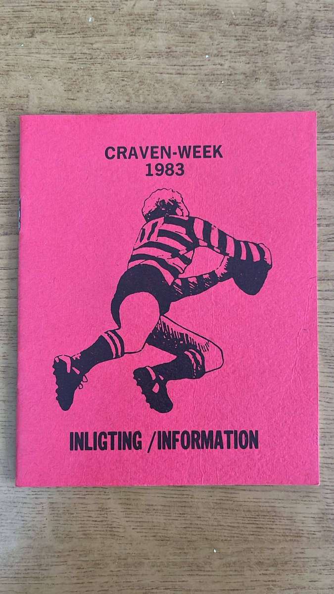 1908-1998 Upington Rugbyklub & 1983 Craven Week, details below
