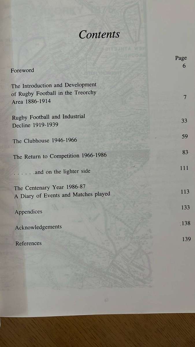 1886-1986 Treorchy Rugby Club 100 Years, details below