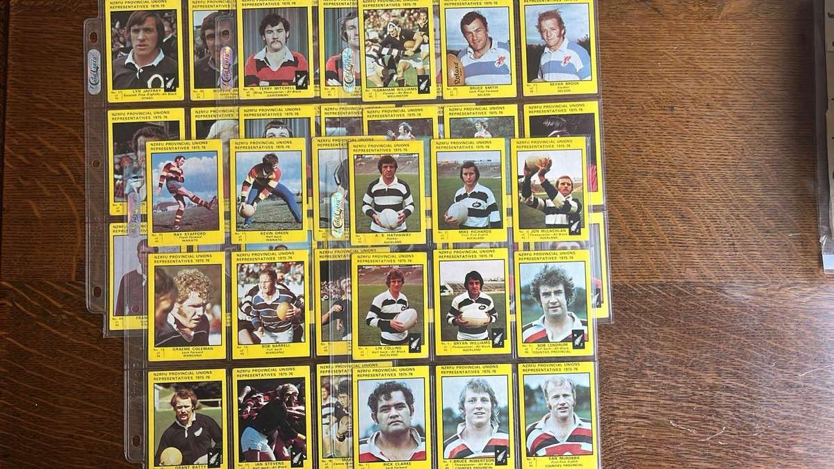 1975 New Zealand Rugby Union Cards, Complete Set, details below
