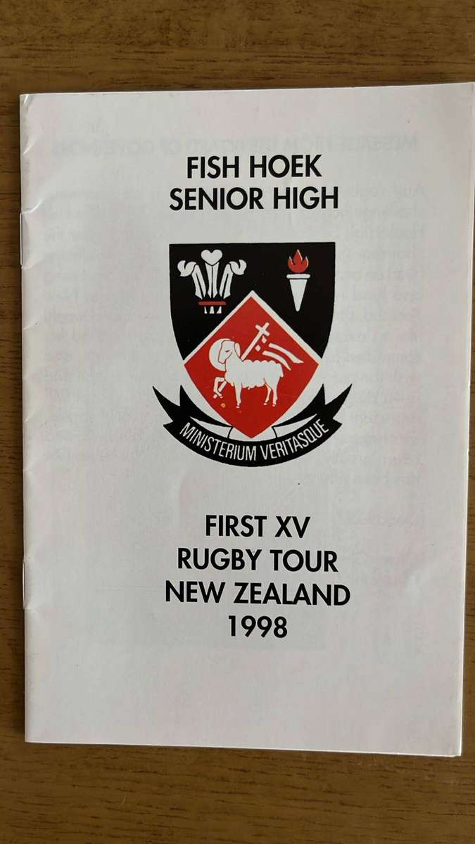 South African School Tours Itinerary x 5, details below