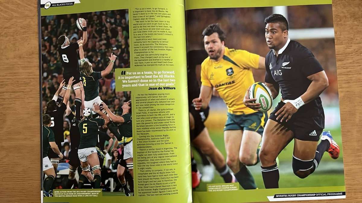2014 Stand in Black - All Blacks vs Australia, Argentina & South Africa Triple Programme, see below