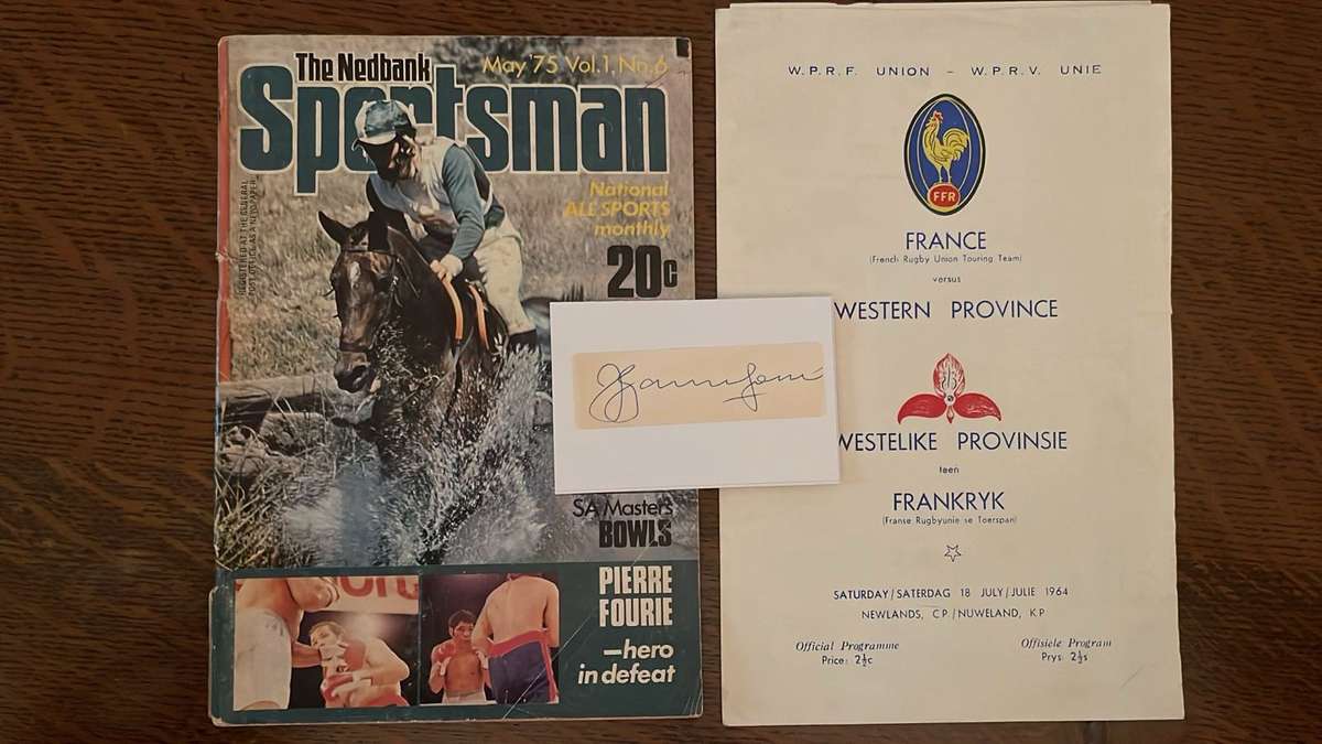 1964 Western Province vs France Programme, '75 Sportsman & Signature, details below