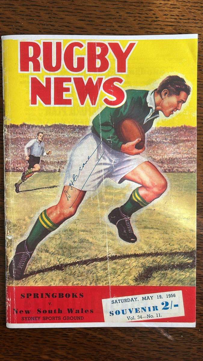 1956 Springboks vs New South Wales Programme, details below