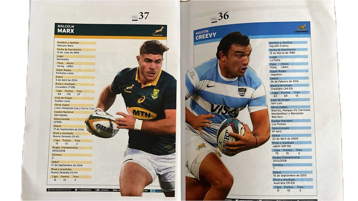 2018 Los Pumas vs Springboks in Mendoza Programme, details below