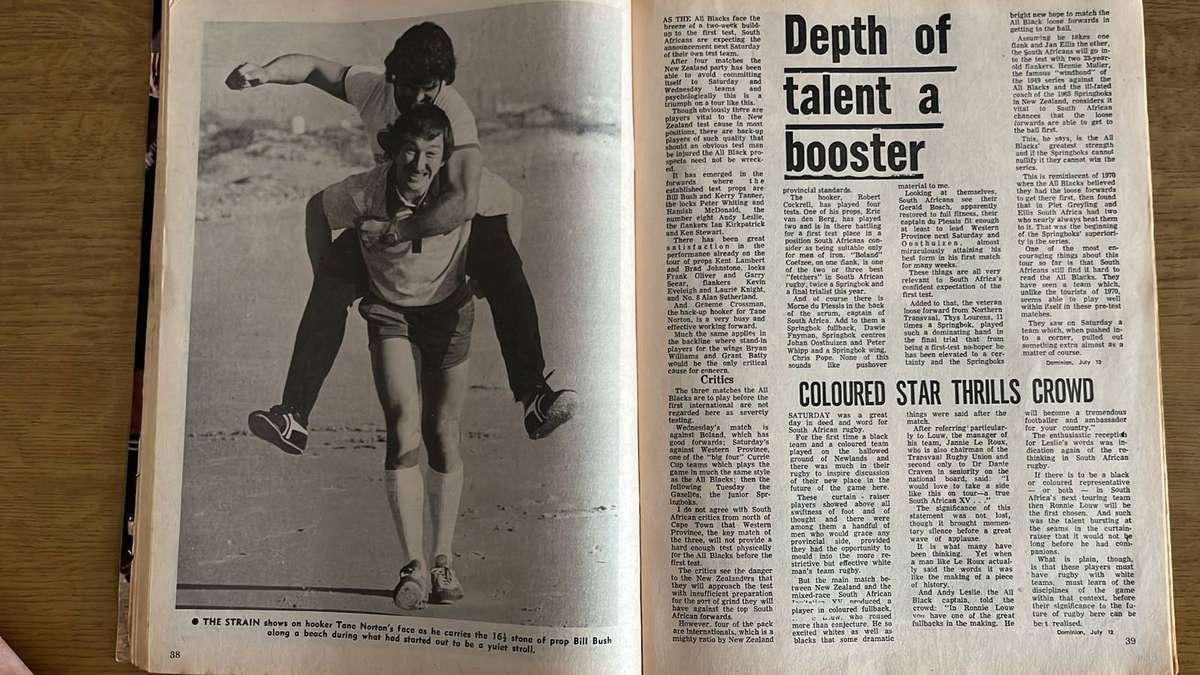 1976 The All Blacks in South Africa Magazines, details below