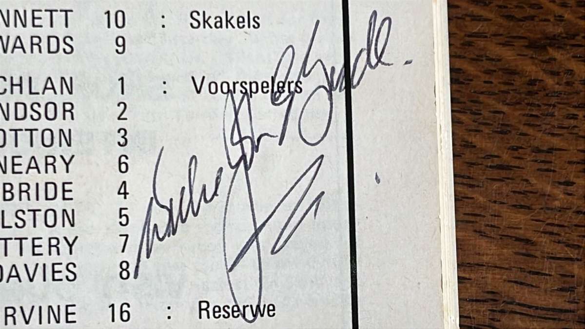 1974 Natal vs British Isles Signed Programme and Pin, details below