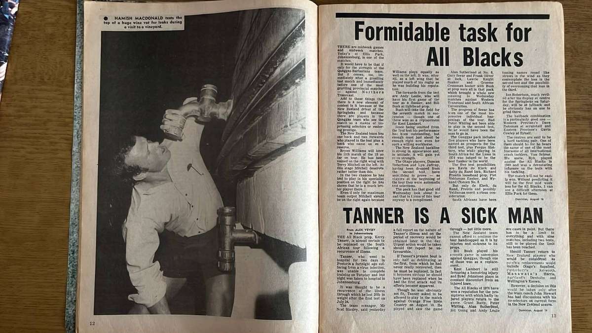 1976 The All Blacks in South Africa Magazines, details below