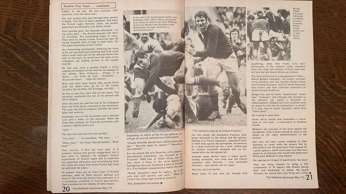 1964 Western Province vs France Programme, '75 Sportsman & Signature, details below