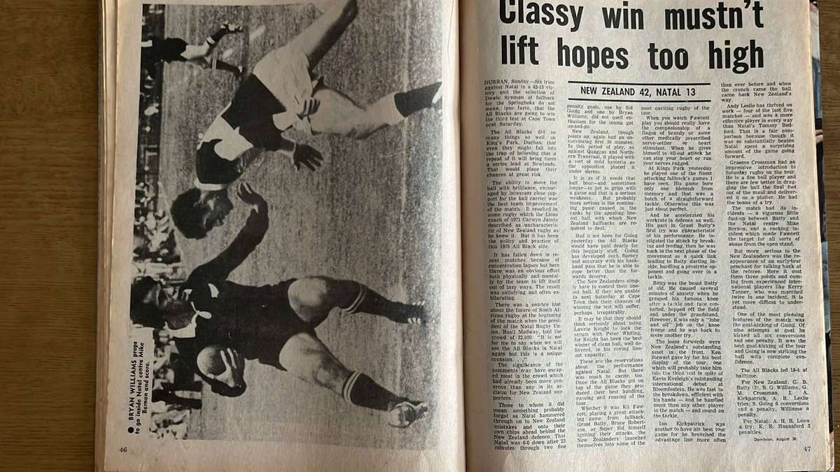 1976 The All Blacks in South Africa Magazines, details below