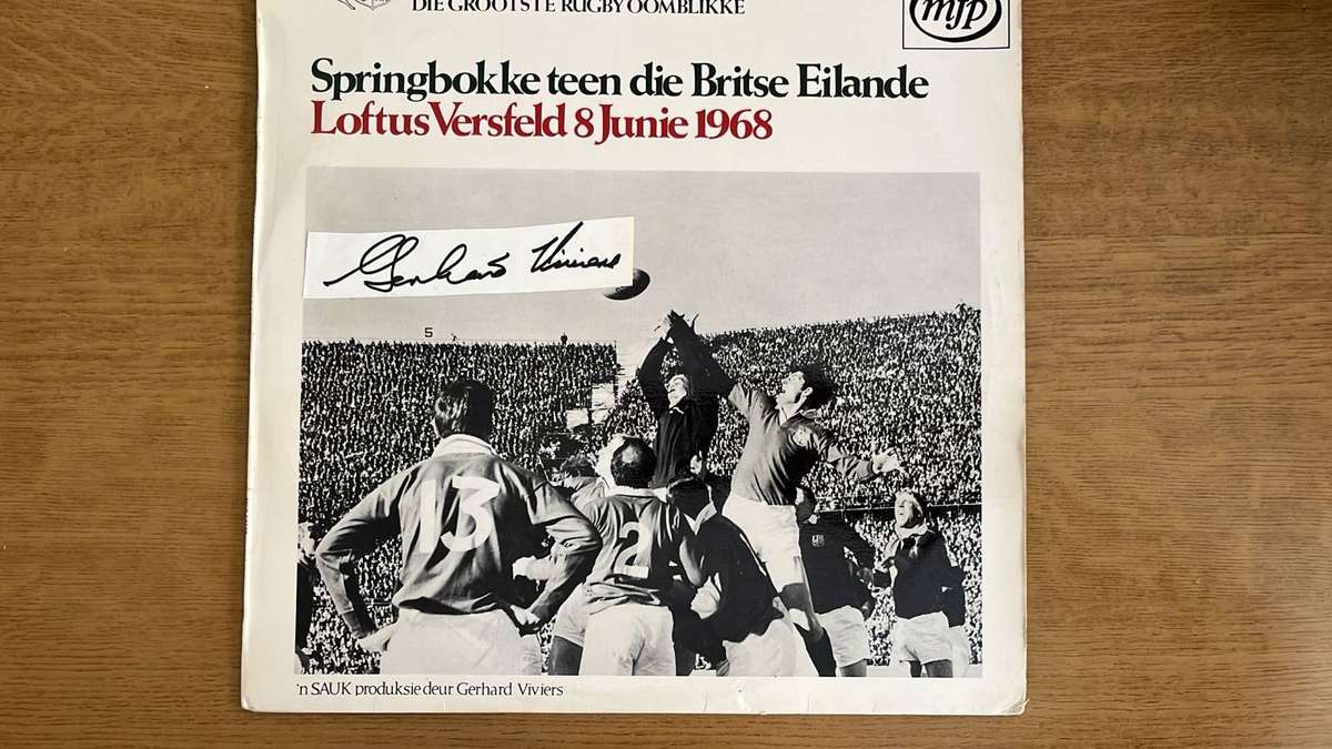 1968 Springboks vs British Isles at Loftus LP, Signed, details below