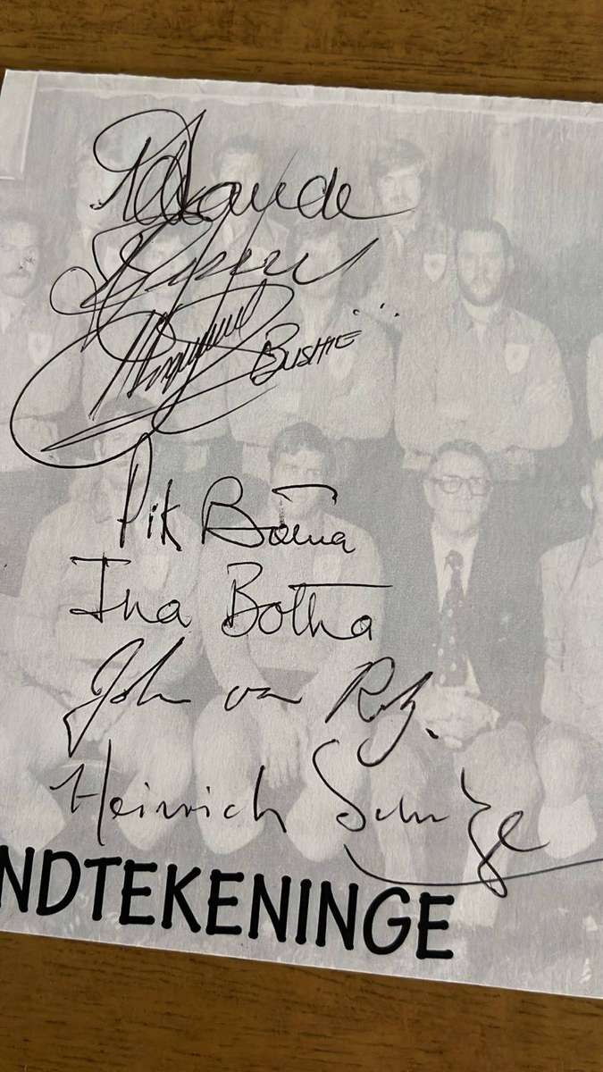 2010 Tribute to Nic Bezuidenhout Signed Programme, details below