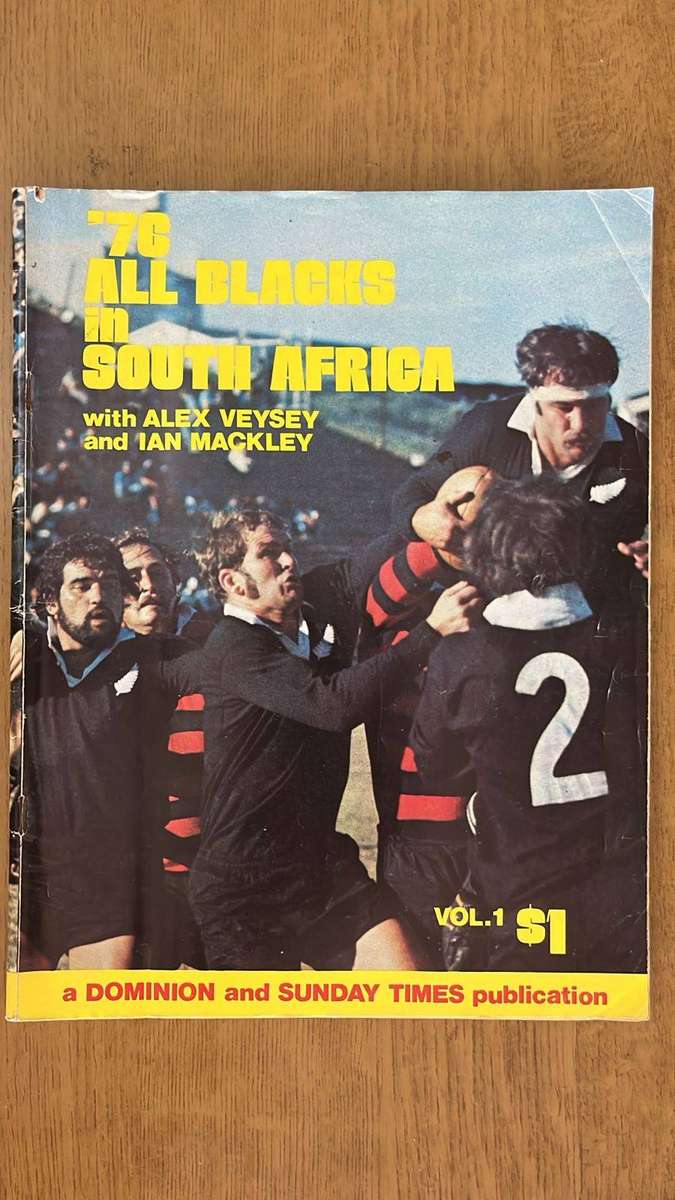 1960 All Blacks in South Africa Itinerary Poster, details below