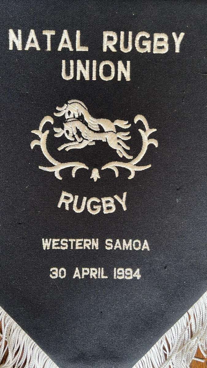 1994 Natal vs Western Samoa Pennant, details below