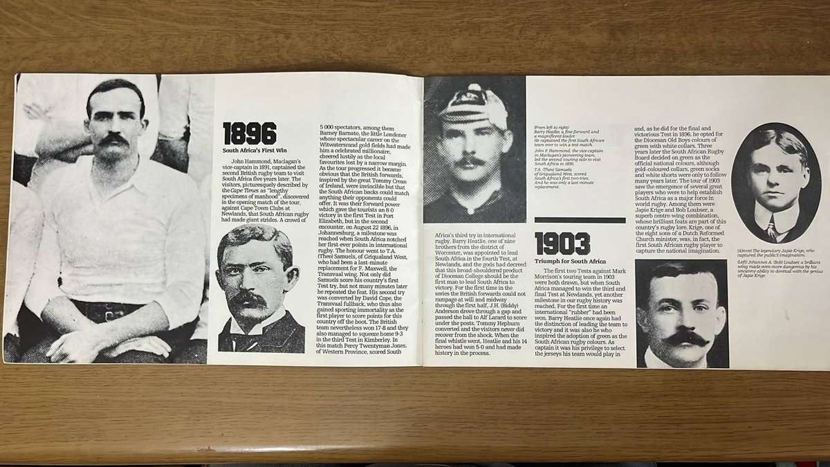 1980 Springboks vs British Lions Sticker Book & Dinner Menu Card, details below