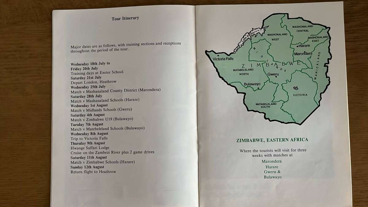 South African School Tours Itinerary x 5, details below