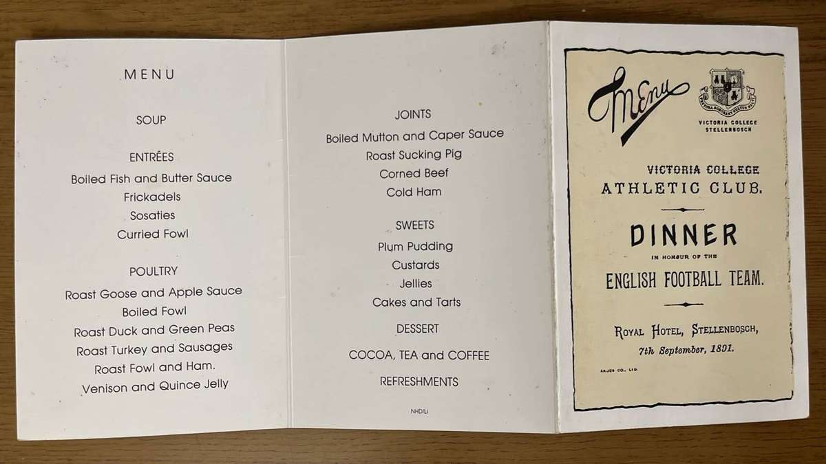 1980 Springboks vs British Lions Sticker Book & Dinner Menu Card, details below