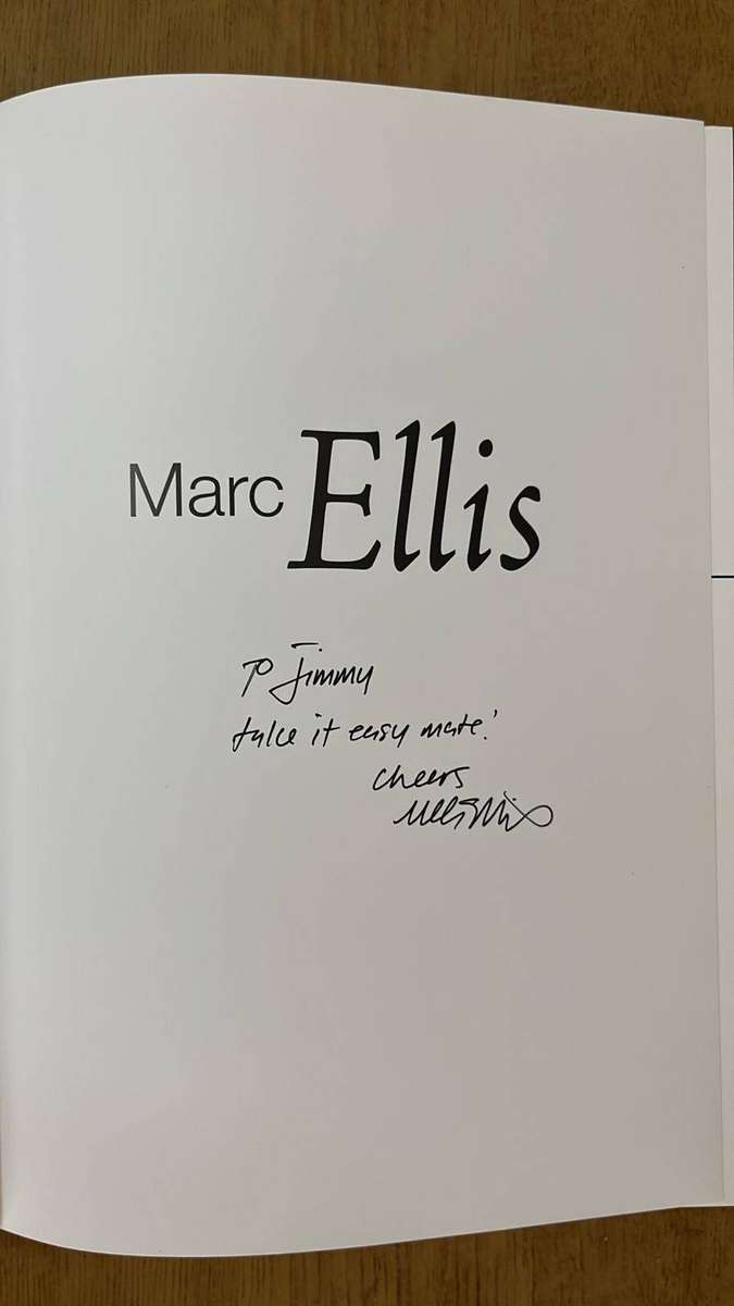 Marc Ellis - Crossing the Line, Autobiography, Inscribed & Signed, details below