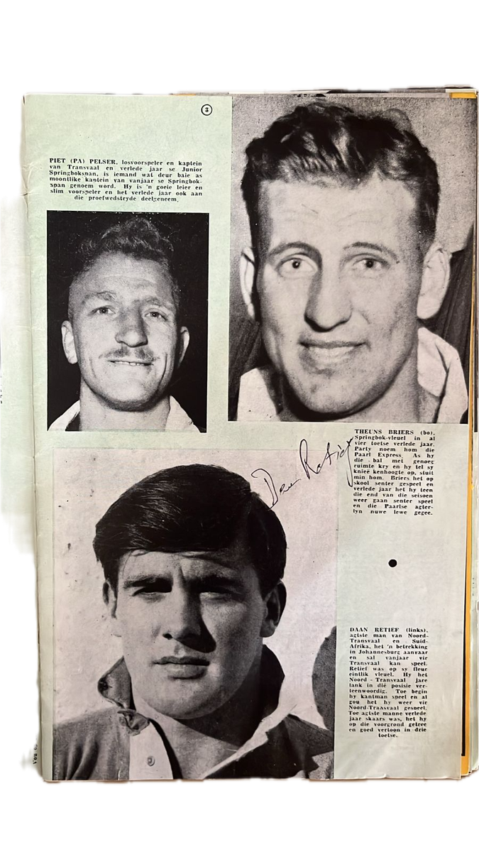 Springbok Trial Programmes x 2, Signed, details below