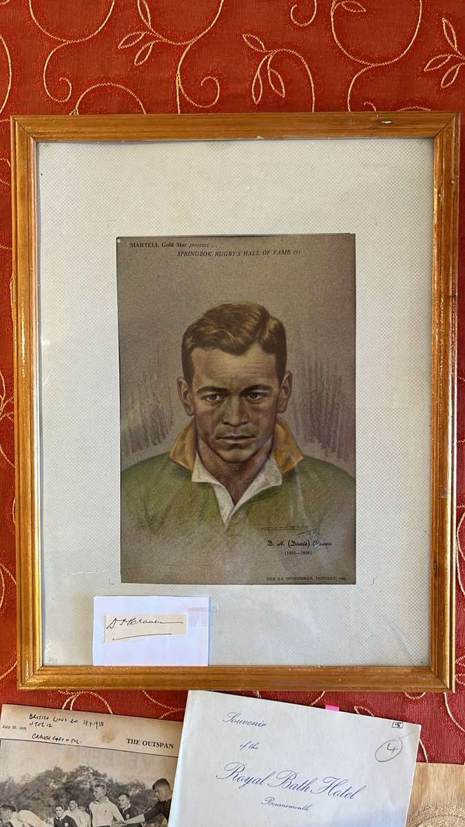 Springbok Rugby Hall of Fame Inductee - Dannie Craven Portrait, & More, details below