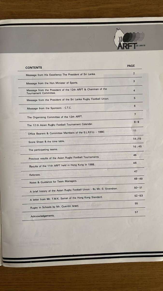 An Unusual Item...1990 12th Asian Rugby Football Tournament Brochure, details below