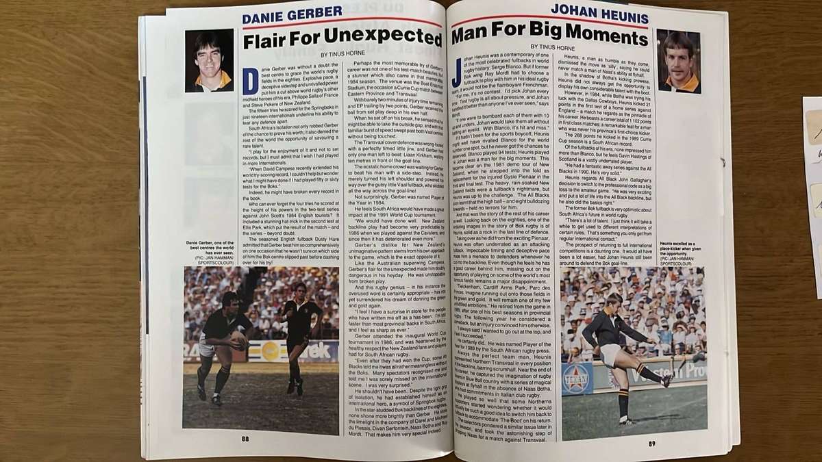1991 South Africa's Sporting World Beaters, Magazine, Signatures, details below