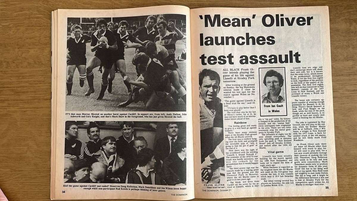 1980 All Blacks in Wales Brochure, details below