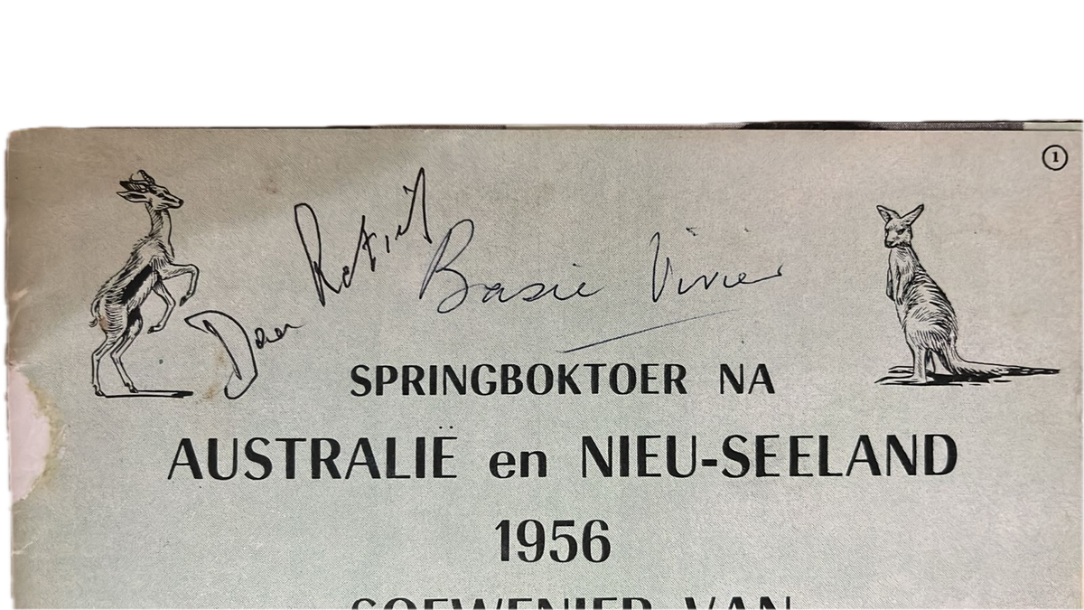 Springbok Trial Programmes x 2, Signed, details below