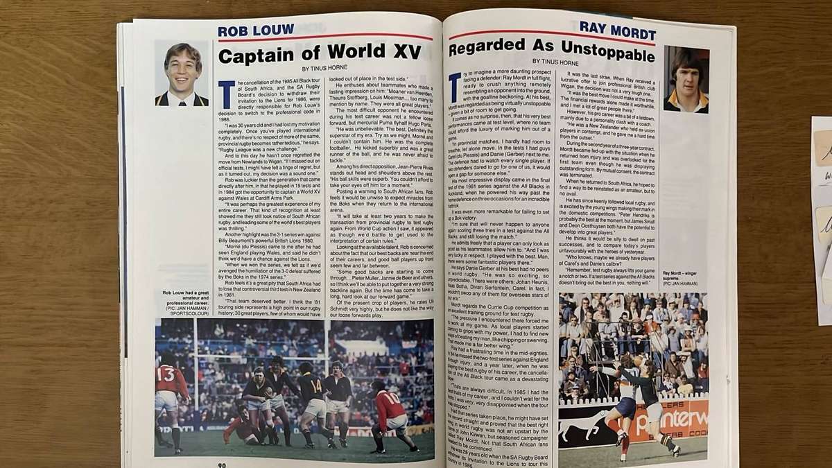 1991 South Africa's Sporting World Beaters, Magazine, Signatures, details below
