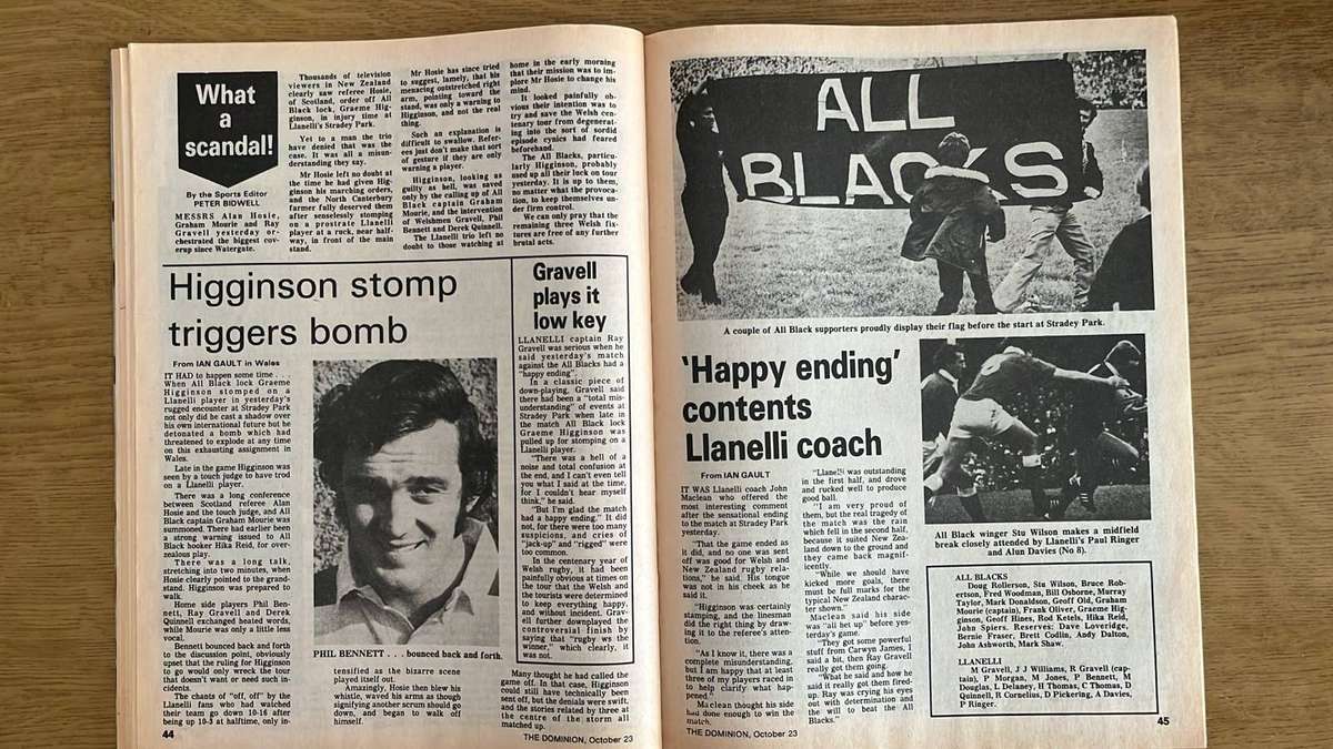 1980 All Blacks in Wales Brochure, details below