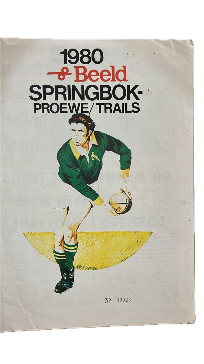 Springbok Trial Programmes x 2, Signed, details below
