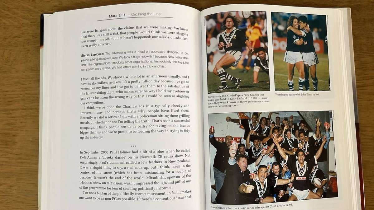 Marc Ellis - Crossing the Line, Autobiography, Inscribed & Signed, details below