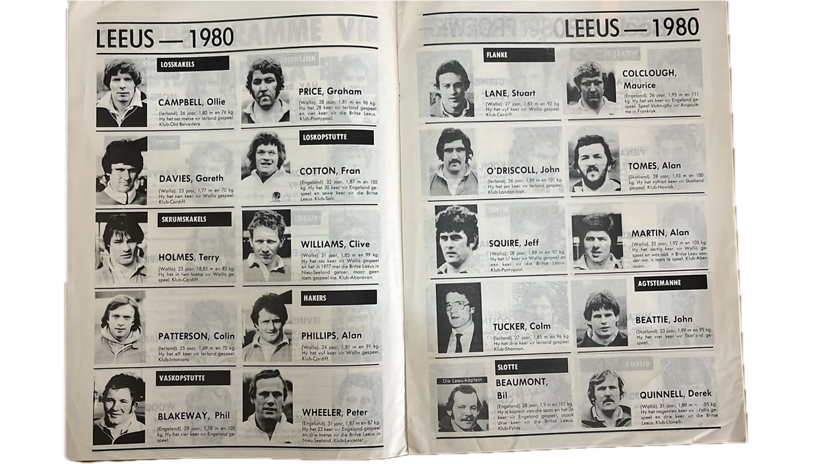 Springbok Trial Programmes x 2, Signed, details below