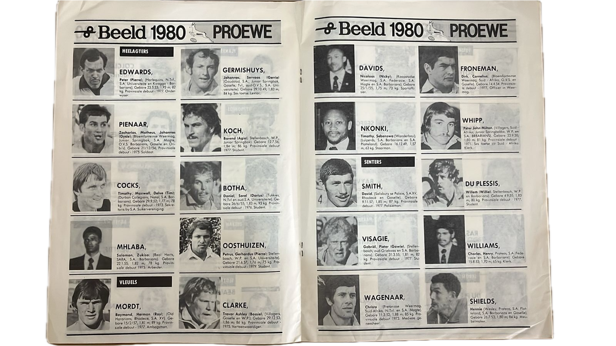 Springbok Trial Programmes x 2, Signed, details below