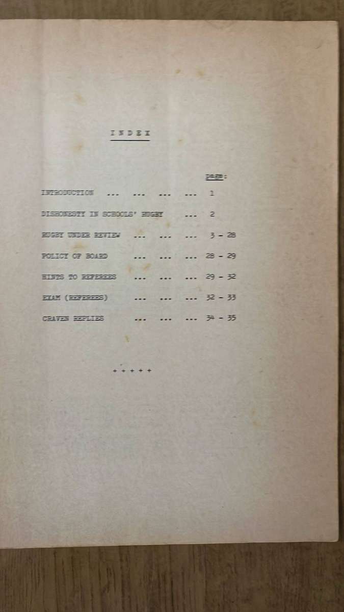 1963 South African Rugby Board  - Rugby Journal 1st Edition, details below