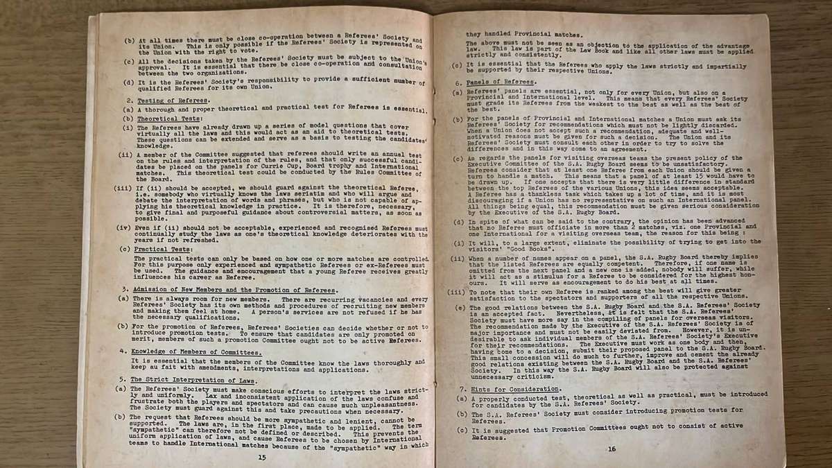 1963 South African Rugby Board  - Rugby Journal 1st Edition, details below