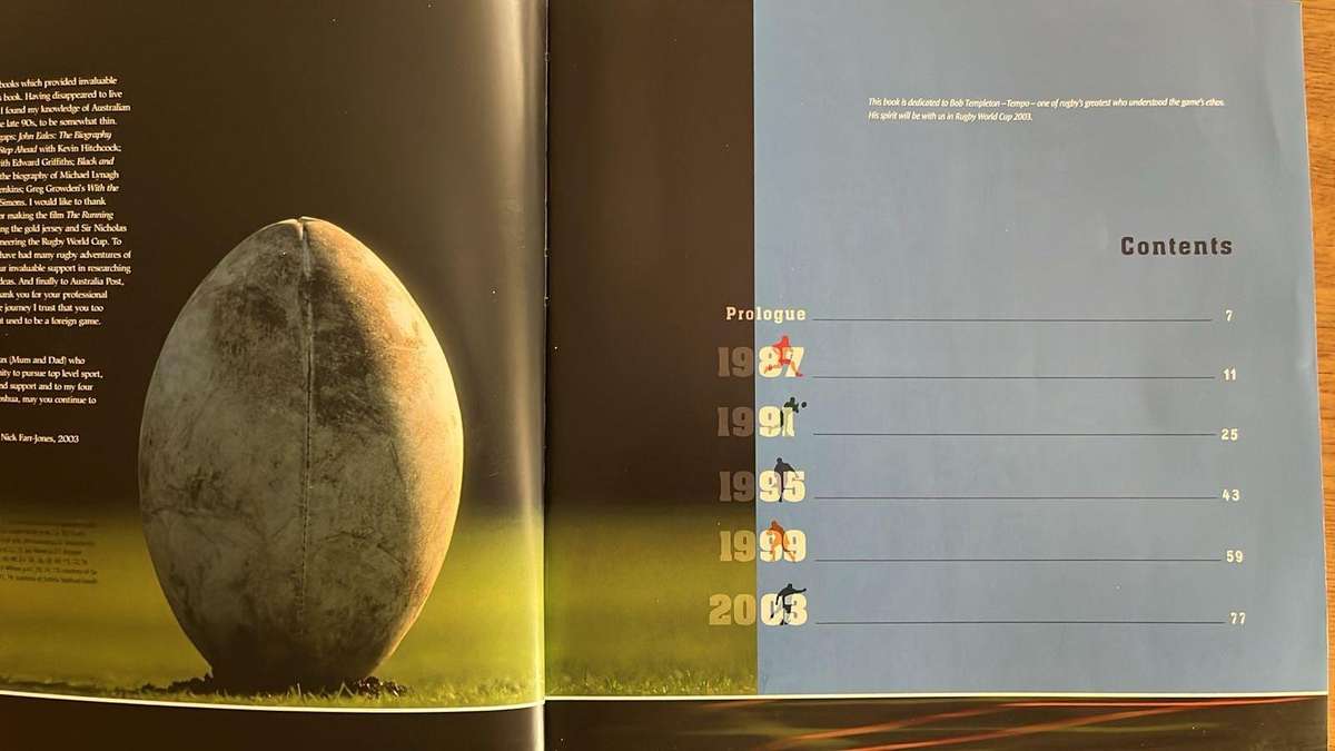 2003 Story of the Rugby World Cup by Nick Farr-Jones, details below