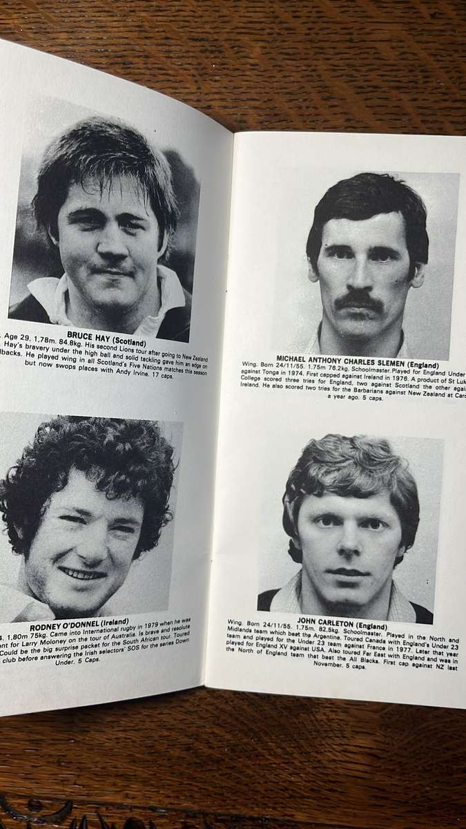 1980 British Lions Tour to South Africa Souvenir & Itinerary, details below