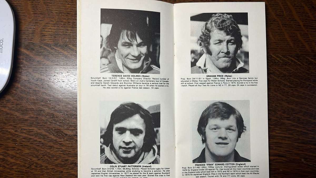 1980 British Lions Tour to South Africa Souvenir & Itinerary, details below