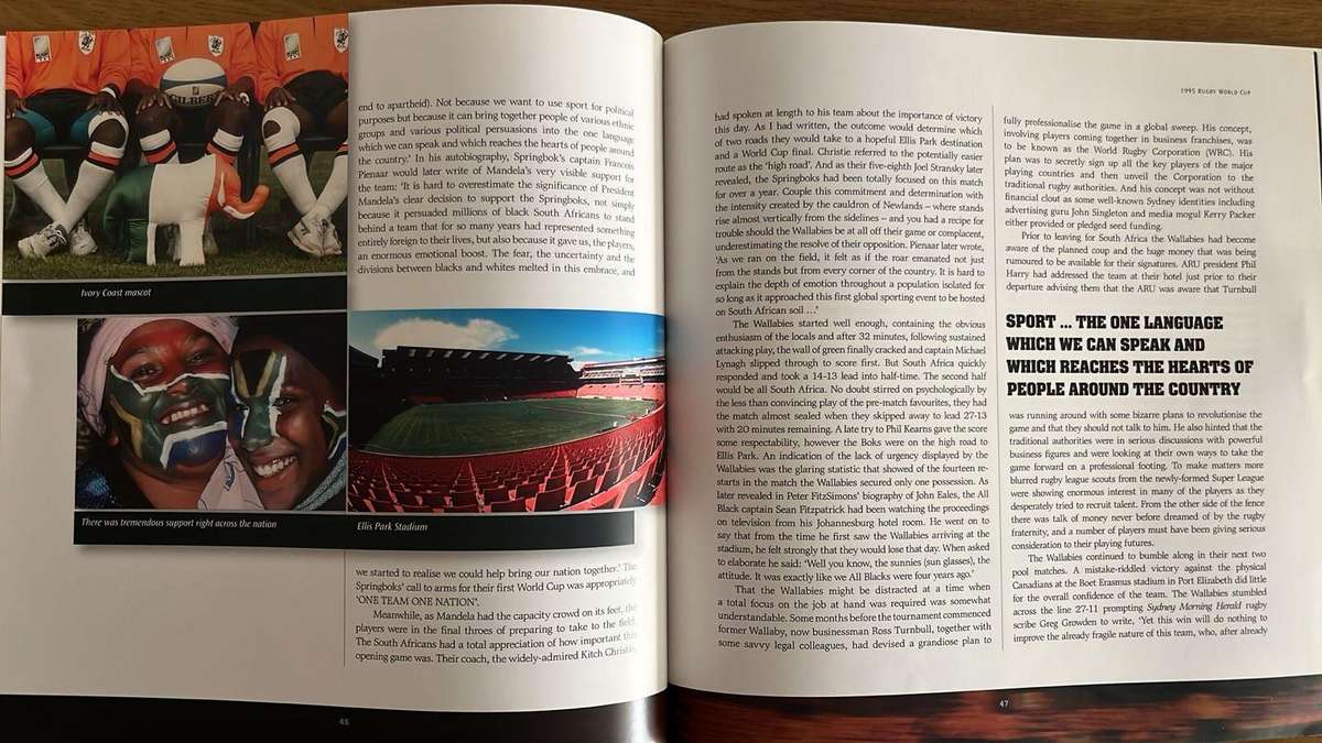 2003 Story of the Rugby World Cup by Nick Farr-Jones, details below