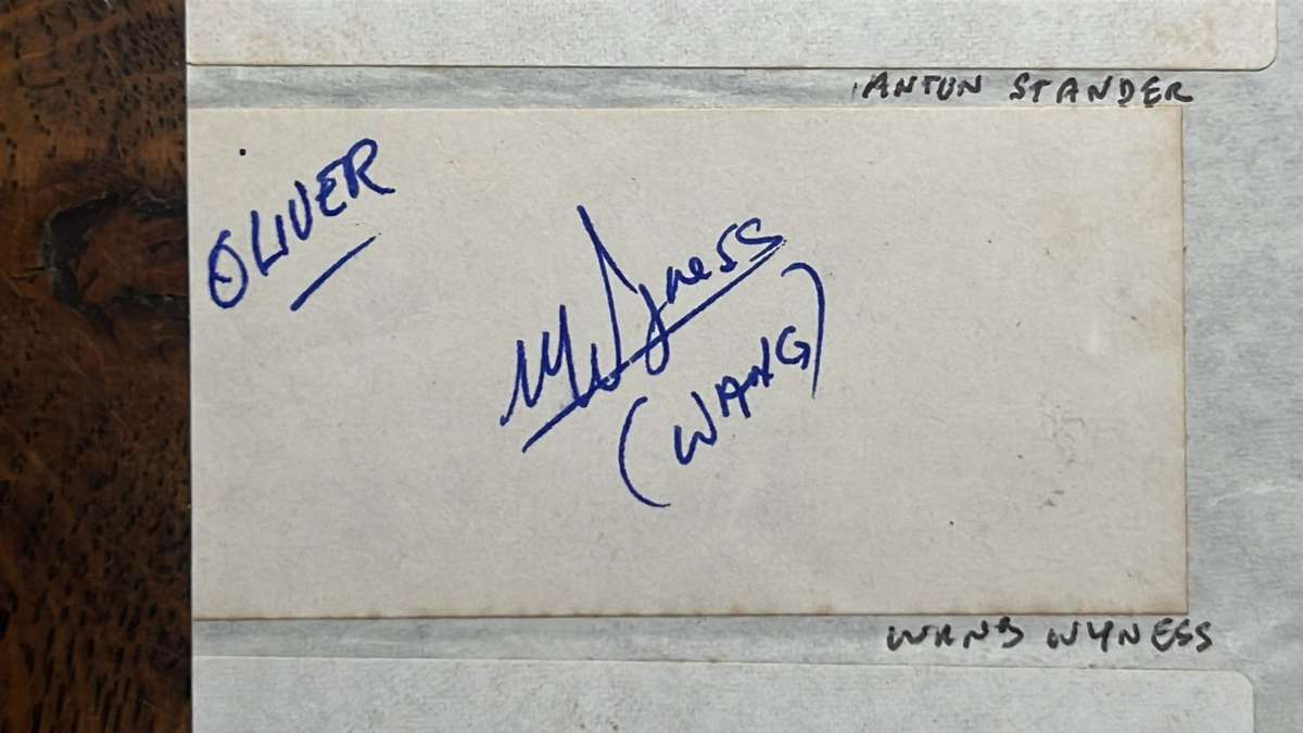 Original Signatures of 13 Springboks, details below